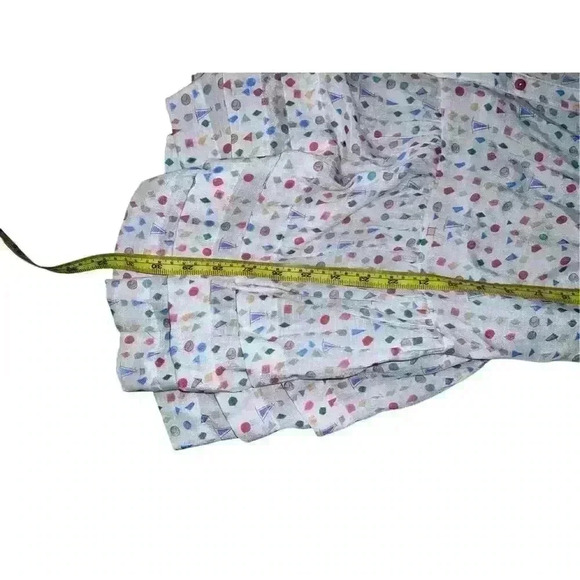 Antropologie Maeve Buttondown Tunic Sz m Dots Boho Bohemian V-neck - Picture 8 of 8